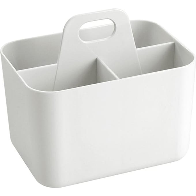 Douchemand met vakken Bureau-organizer Verdeelde douche-organizer Mand Douchemand Draagtas wit
