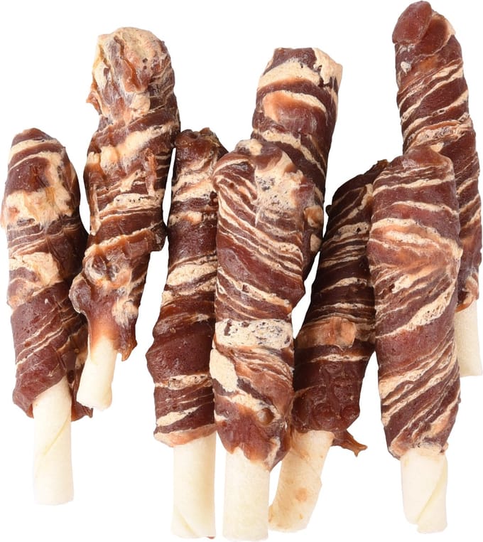 Flamingo R'Hide - Snack Honden - R'hide Staafjes Met Eend En Kabeljauw7/8cm 6st 85gr