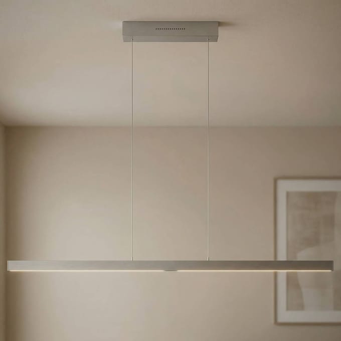 Knapstein LED hanglamp Linn-L 128, nikkel
