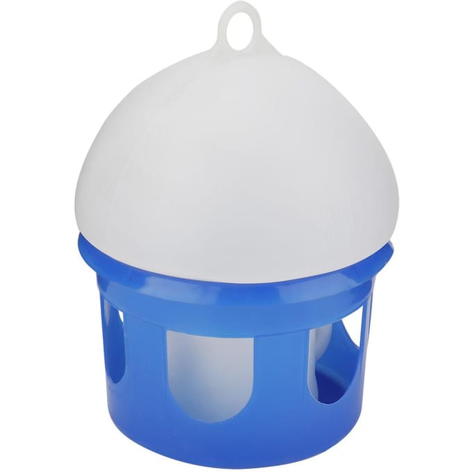 Automatische voederbak voor duiven met grote capaciteit, waterdispenser 2L white