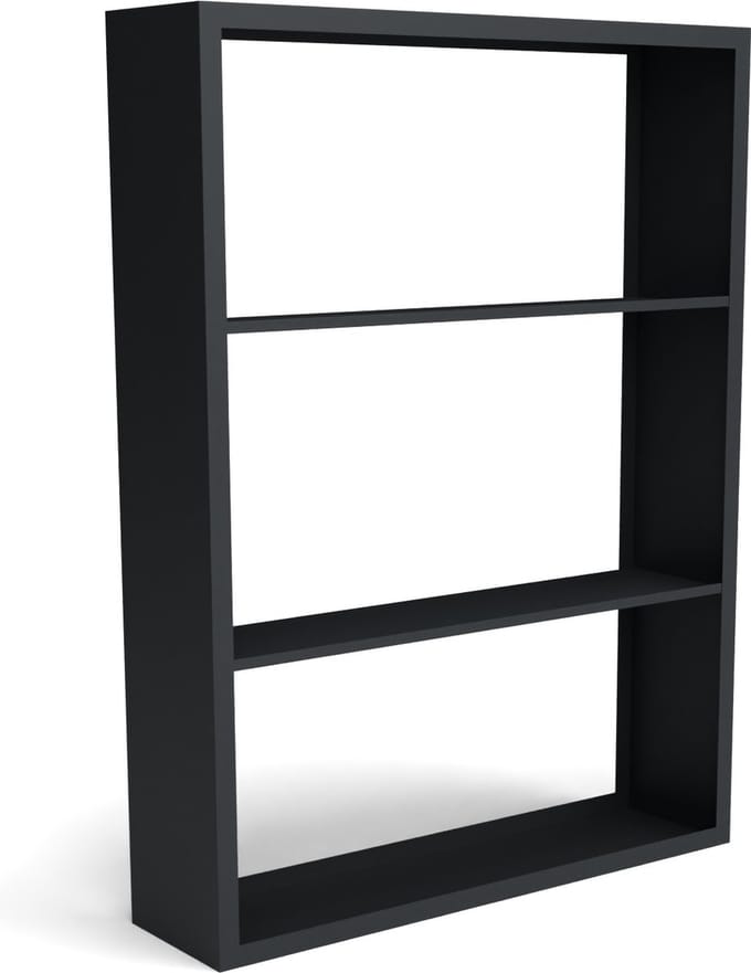 Beltza zwarte houtopslag onderverdeling 3 vakken 1500x385x2000 mm
