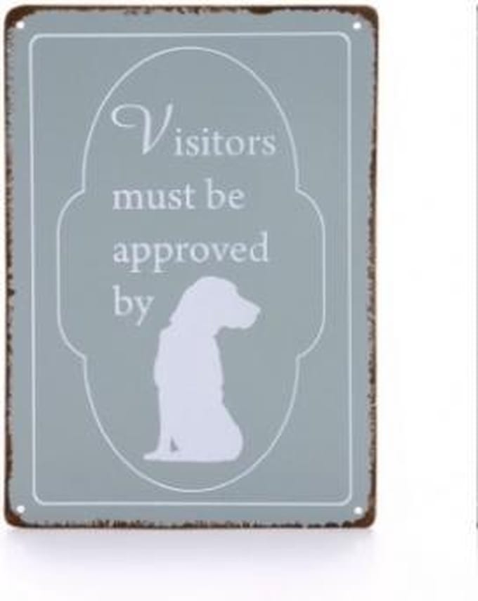DESIGNED BY LOTTE - METALEN TEKSTBORD HOND