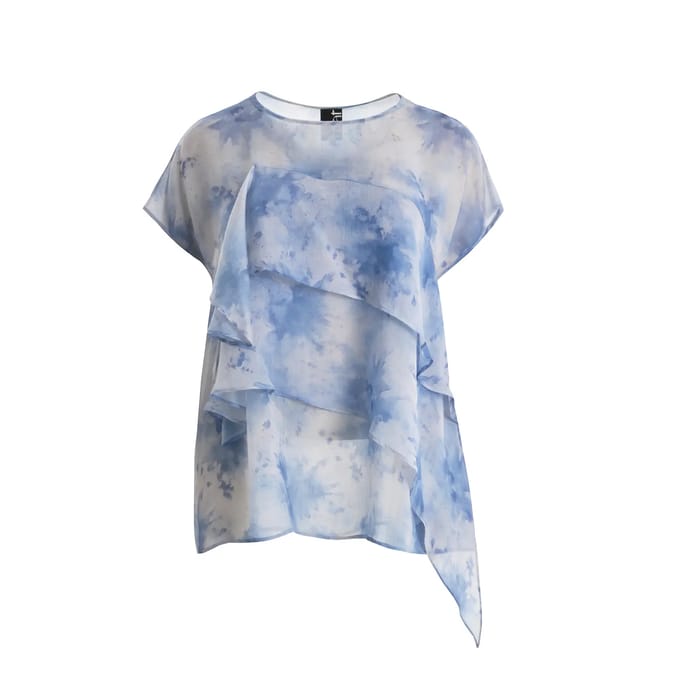 Vrouwenblouse Mat Fashion Layered Tie-Dye