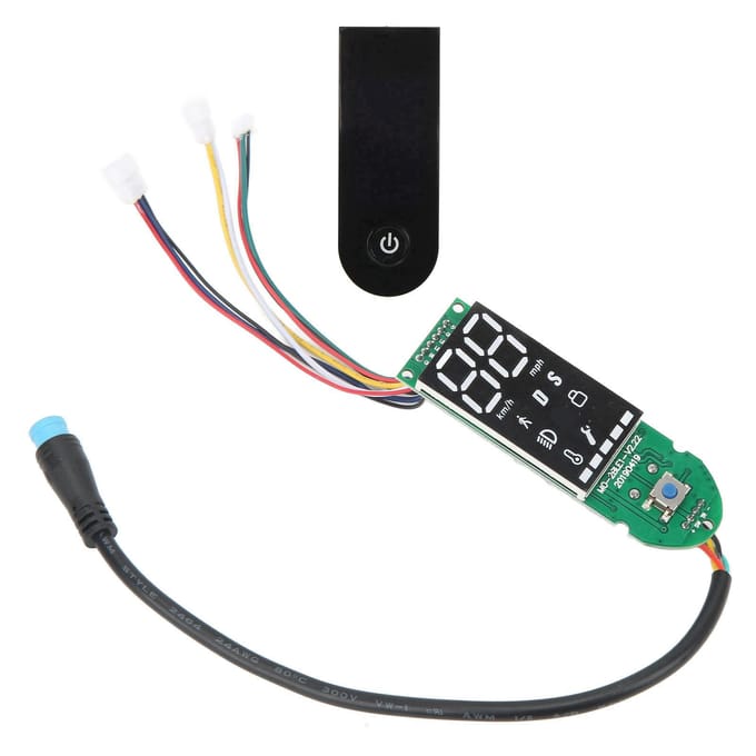 Elektrische Scooter Dashboard Set Metaal Digitaal Waterdicht Dashboard Vervanging met Cover voor M365 gray