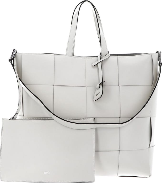 abro Leren Schoudertas Leather Artemide Shopper Chessboard Big Ivory Crème