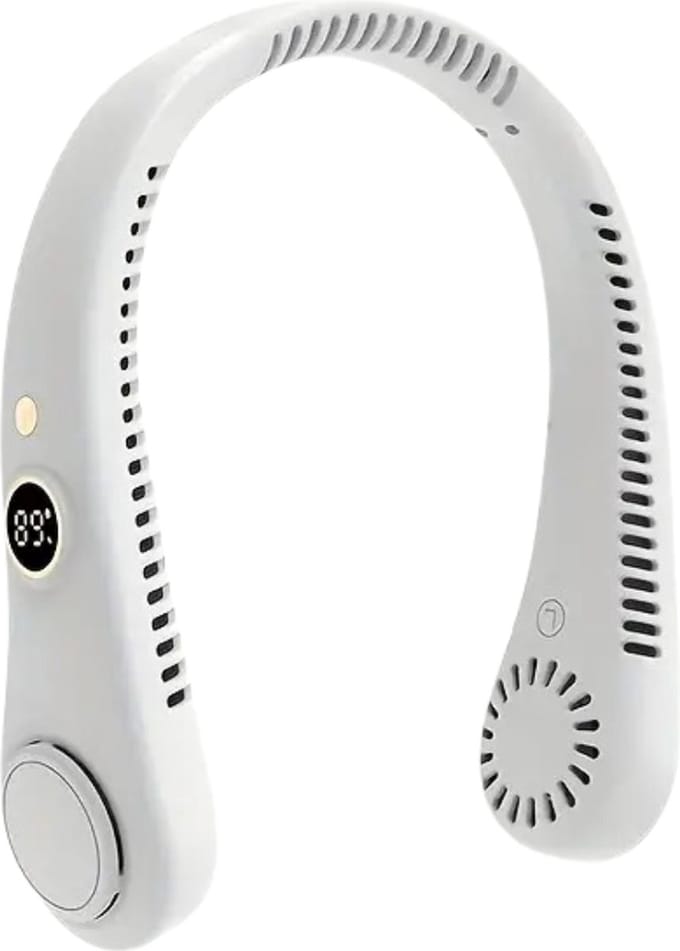 Nivard Nekventilator - Draagbare Gezichtsventilator - Neck Fan - Met Koeling - Hals - Hoofd - Wit - Ventilator