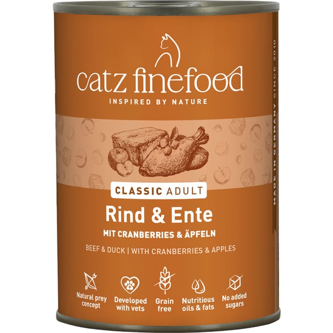 6x400g Rund & Eend catz finefood Kattenvoer nat