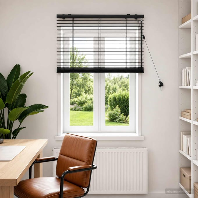 vidaXL - Venetiaanse - jaloezie - Zwart - 75 - x - 160 - cm - 35 - mm