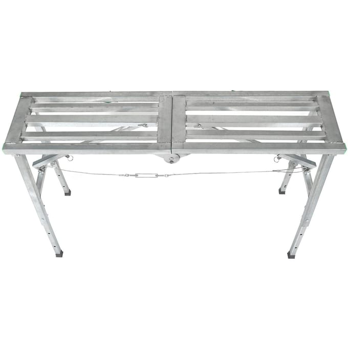 60-90cm Verstelbaar Opvouwbaar Werkplatform Aluminium Verdikt Steiger Gipsplaat Trapbank gray
