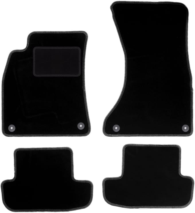 Zwarte velours vloermatten voor: Audi A5 8T coupé (2008-2018)