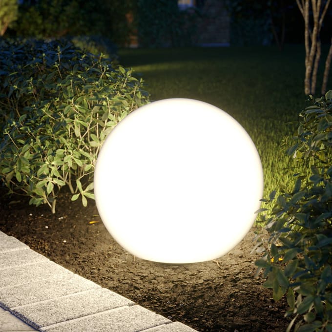 Nowodvorski Lighting Lichtbol Cumulus M, Ø 45 cm, wit, kunststof, IP44, E27