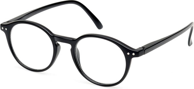Spectrum Leesbril Zwart Rond 1.00