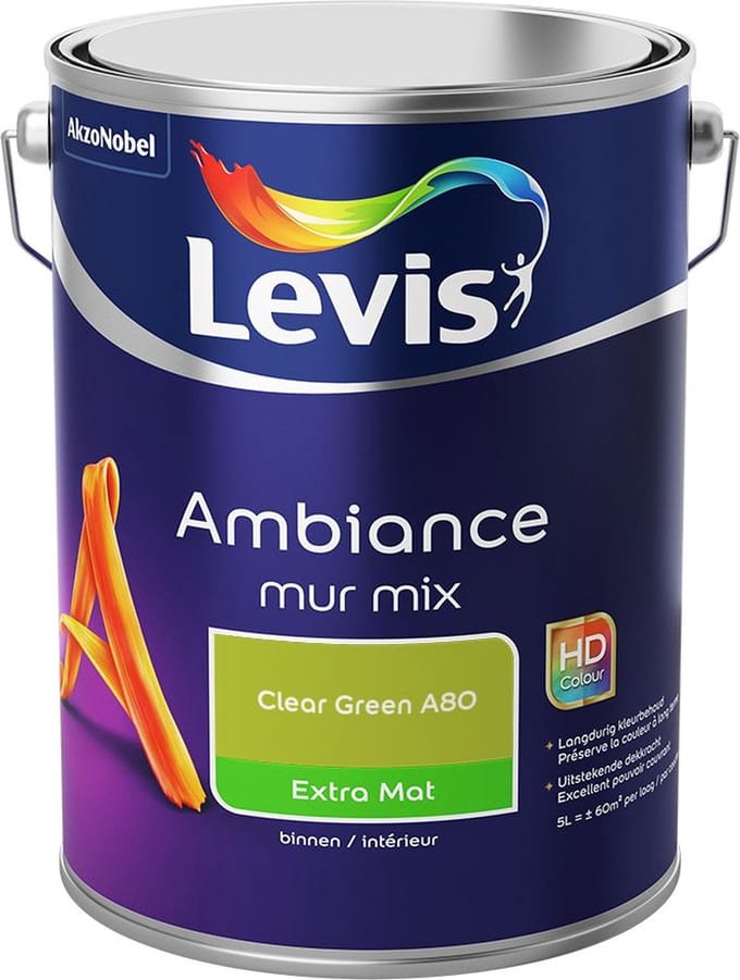 Levis - Ambiance Mur Extra Mat Mix - Clear Green A80 - Mengverf - 5 L