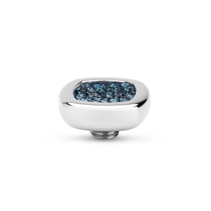 Melano Vivid Shiny Square Steentje Montana Zilver