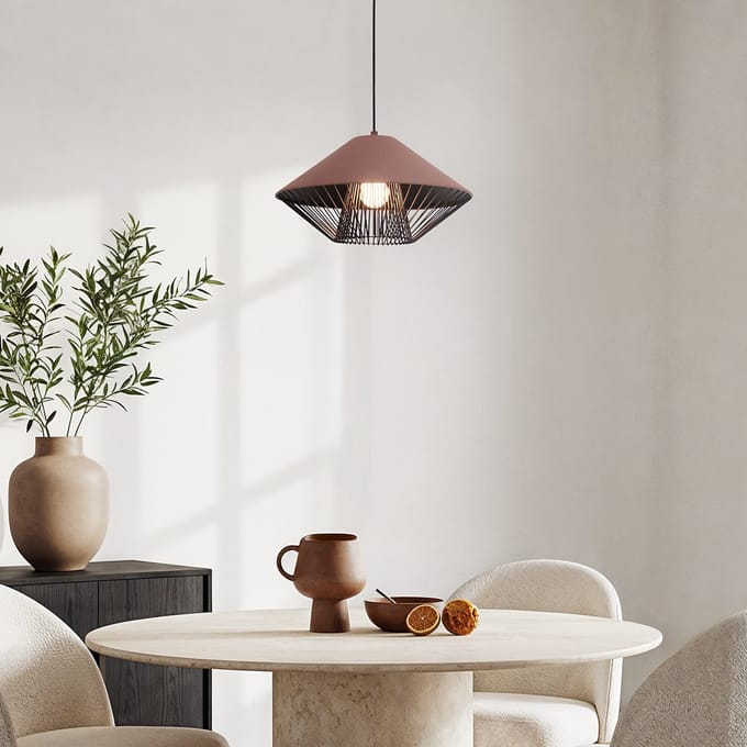 LumenXL Moderne hanglamp Aiva - koffie bruin