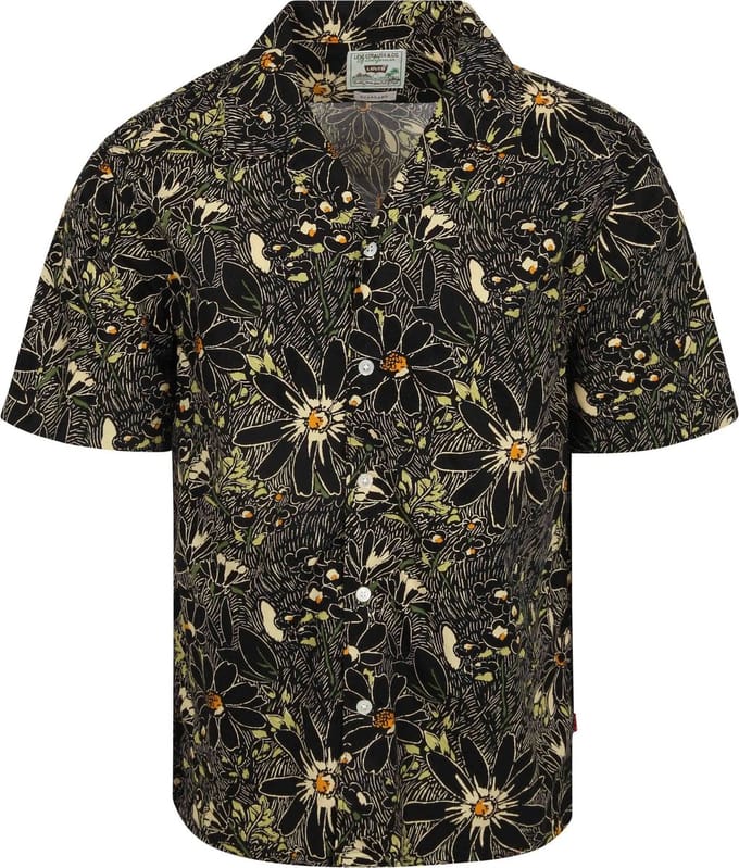 Levi's Short Sleeve Overhemd Sunset Camp Zwart - Maat M - Heren - Overhemden Casual