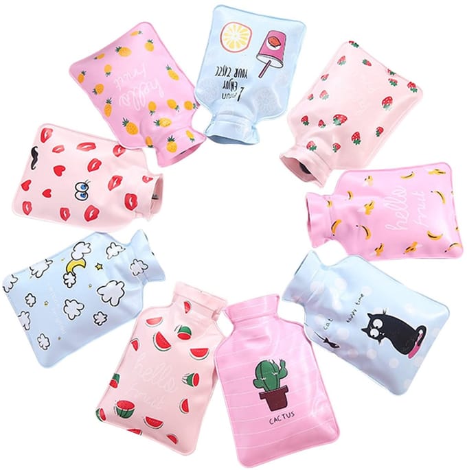 Dailygoods- Warmwaterfles Herbruikbaar - Mini Warmwaterfles - Handwarmer - Geschenkset - Spatwaterdicht - 9 Stuks