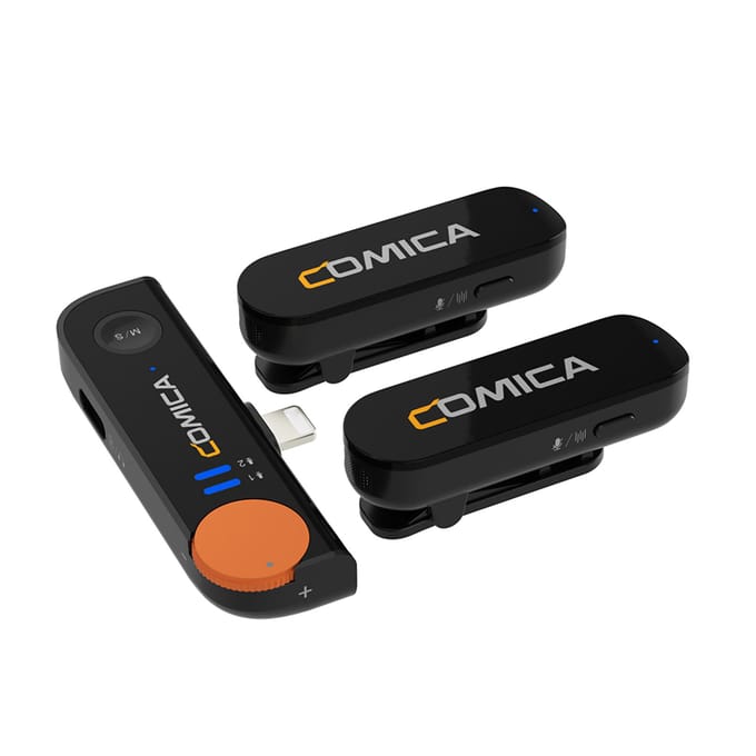 COMICA Vimo S-MI draadloos microfoonsysteem met 1 ontvanger en 2 microfoons 200M zendbereik zwart