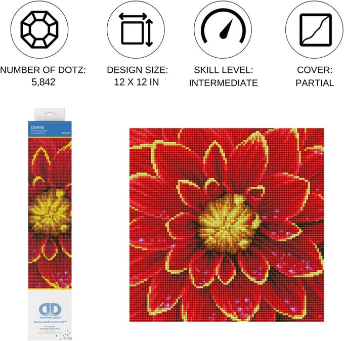 DD5.037 Diamond Dotz® - 30,5x30,5cm Dahlia (#DD1904)
