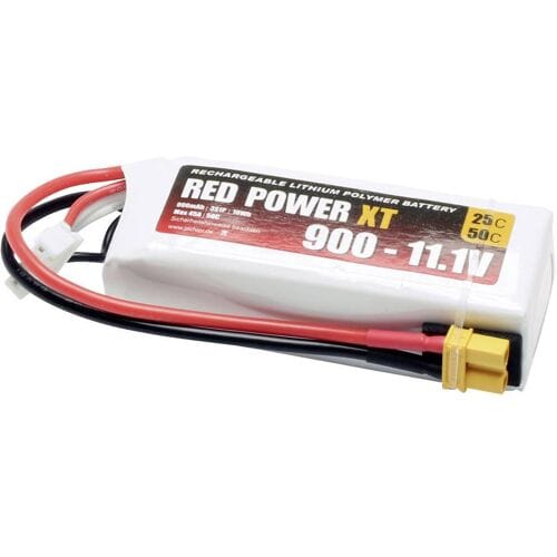 Red Power LiPo accupack 11.1 V 900 mAh Aantal cellen: 3 25 C Softcase XT30