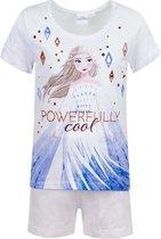 Frozen - Shortama - Wit - Maat 128 - 8 jaar