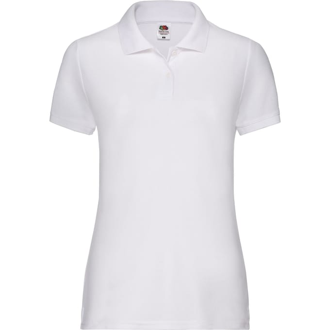 Fruit of the Loom Dames/Dames 65/35 Piqué Poloshirt (Wit)