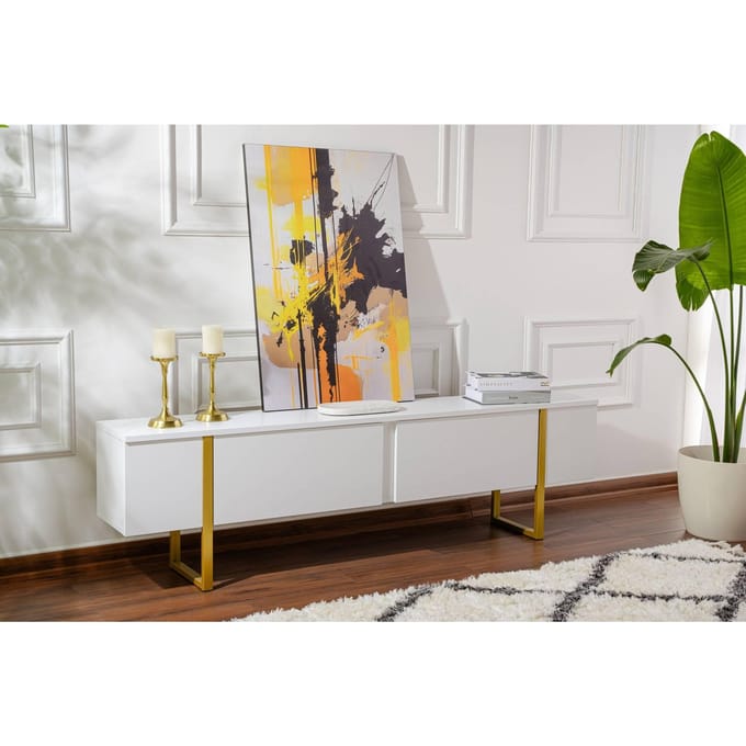 Skye Decor CALICOSY - TV-meubel met 2 klepdeuren L180 cm - SERENITY