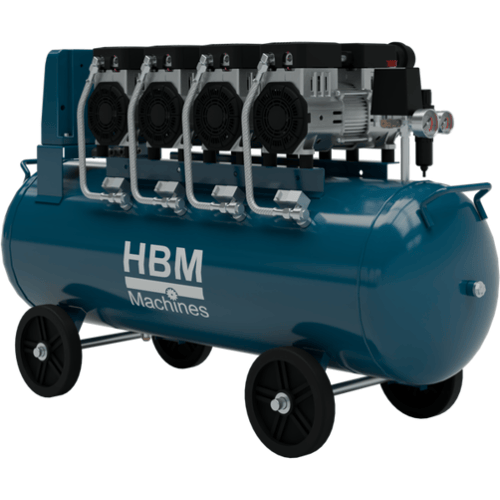 HBM stille compressor, 4PK, 120 liter