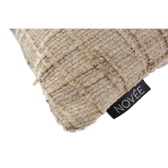 NOVÉE Sierkussen chenille stripe beige | 45 x 45 cm | polyester