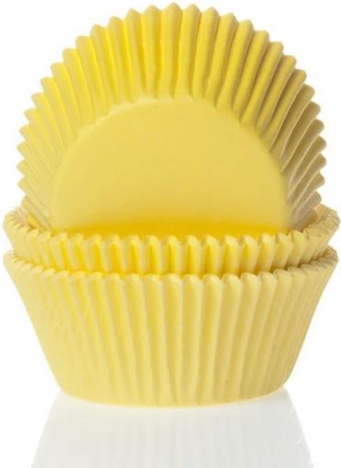 House of Marie Mini Cupcake Vormpjes Geel pk/60