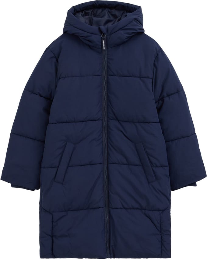 WE Fashion Meisjes gewatteerde lange jas met capuchon