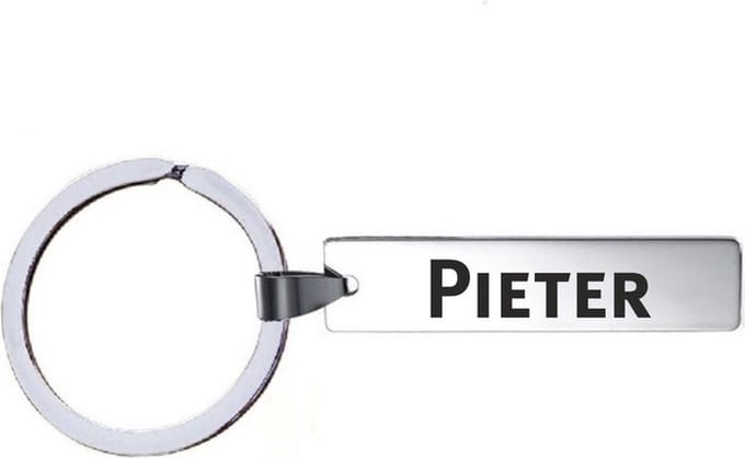 Sleutelhanger Met Naam - Pieter - RVS