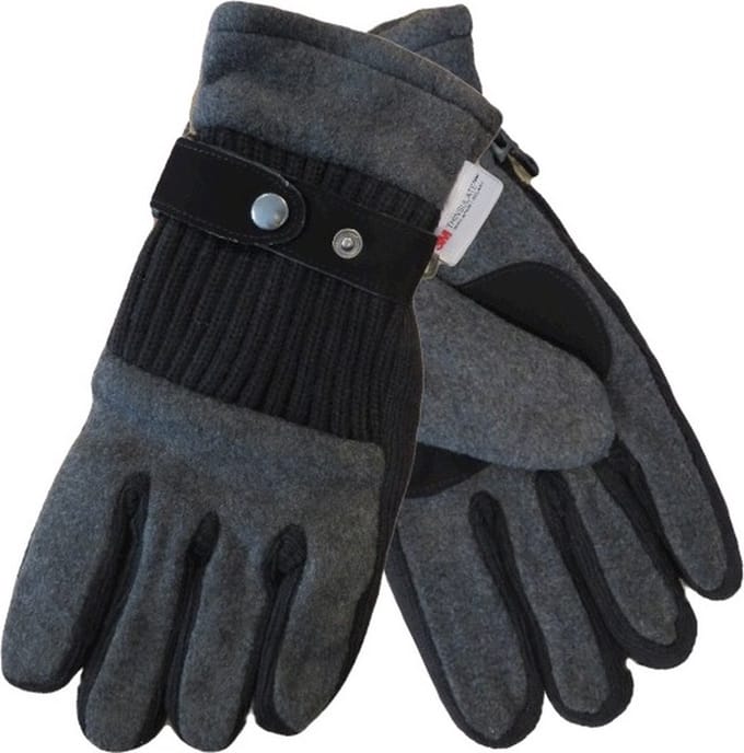 Handschoenen heren deels imitatie leer Thinsulate