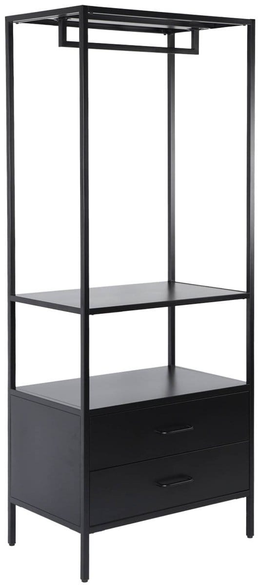 sweeek - Open kast met hangruimte open vak en 2 lades metaal 70cm, kapstok - idaho