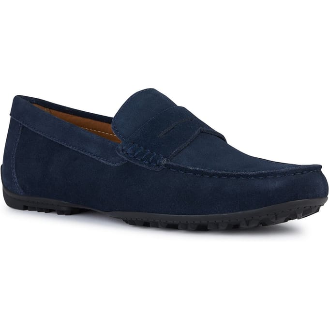 Geox U KOSMOPOLIS + GRIP Leren Heren Navy Instappers