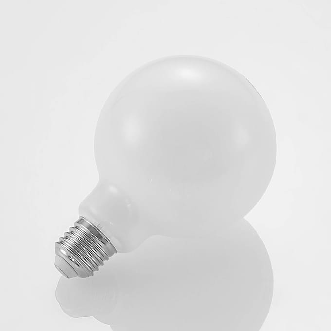 Arcchio LED lamp G95 E27, 4 W, 2.700 K, opaal, dimbaar