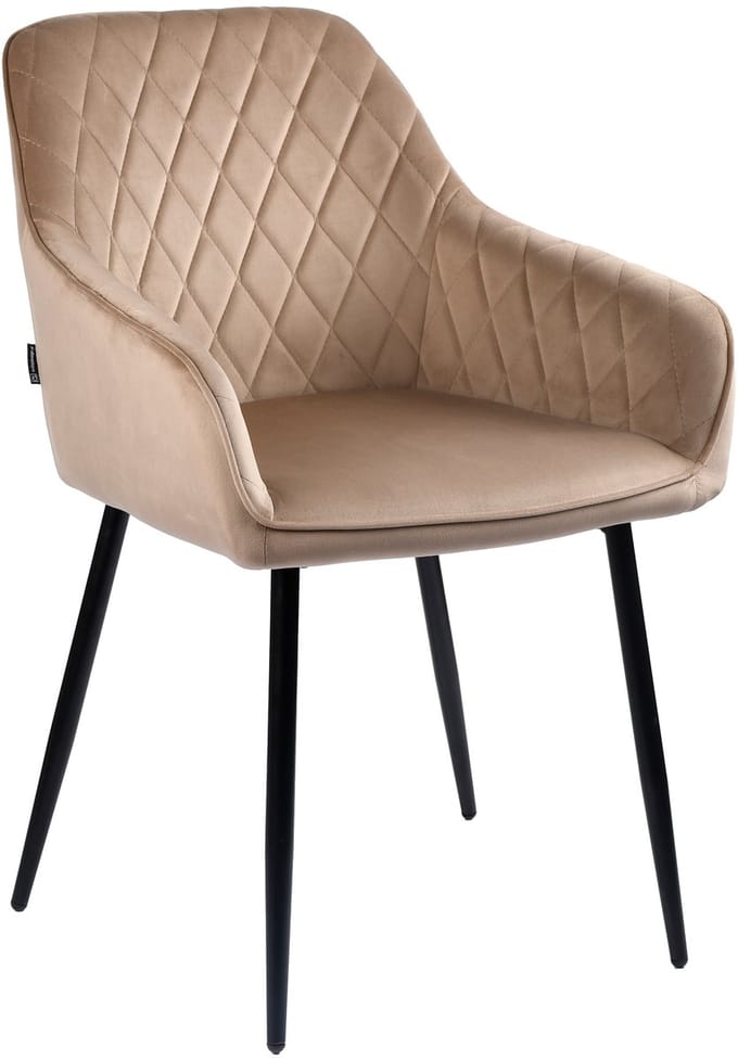 ExitoDesign RELLO - Eetkamerstoel - Beige Velvet - Met Armleuningen - Modern Design