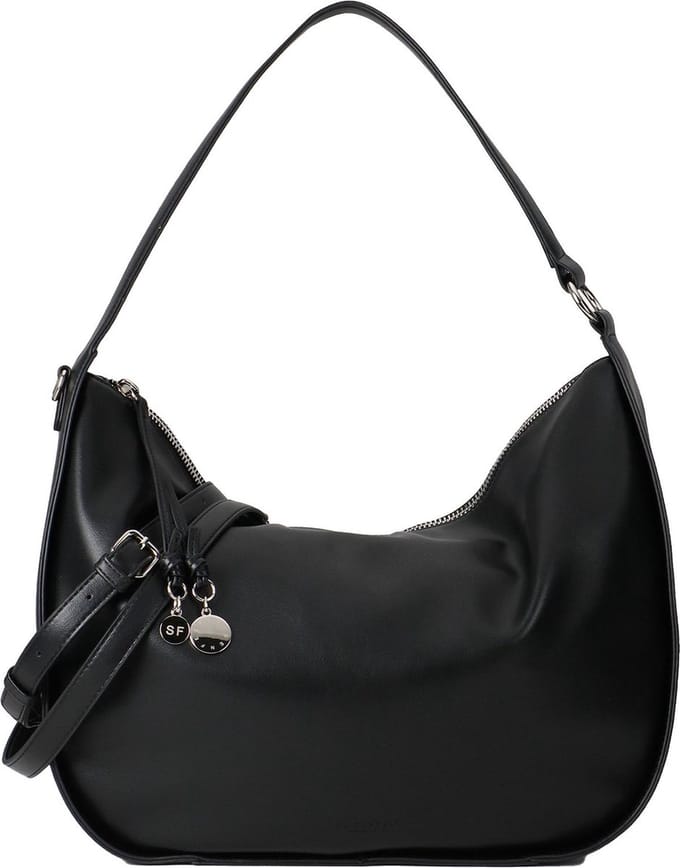 SEIDENFELT MANUFAKTUR Schoudertas Fria Hobo Black Zwart