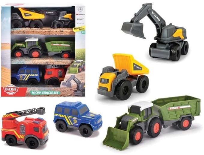 DICKIE - Assortiment Micro Voertuigen - 8cm