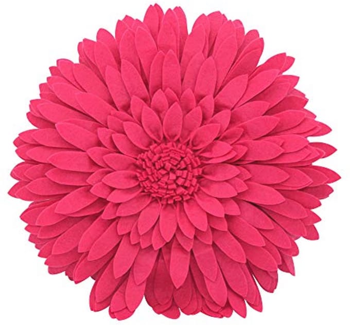 3D Sierkussen met Madeliefjesbloem - Fuchsia 45,7 cm