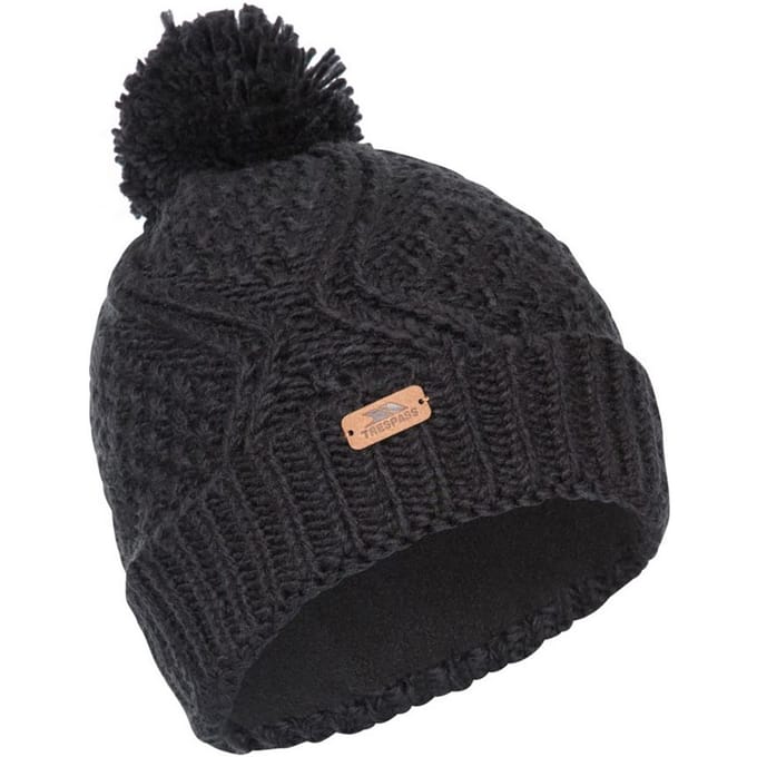 Trespass Vrouwen/dames Zyra gebreide Beanie (Zwart)