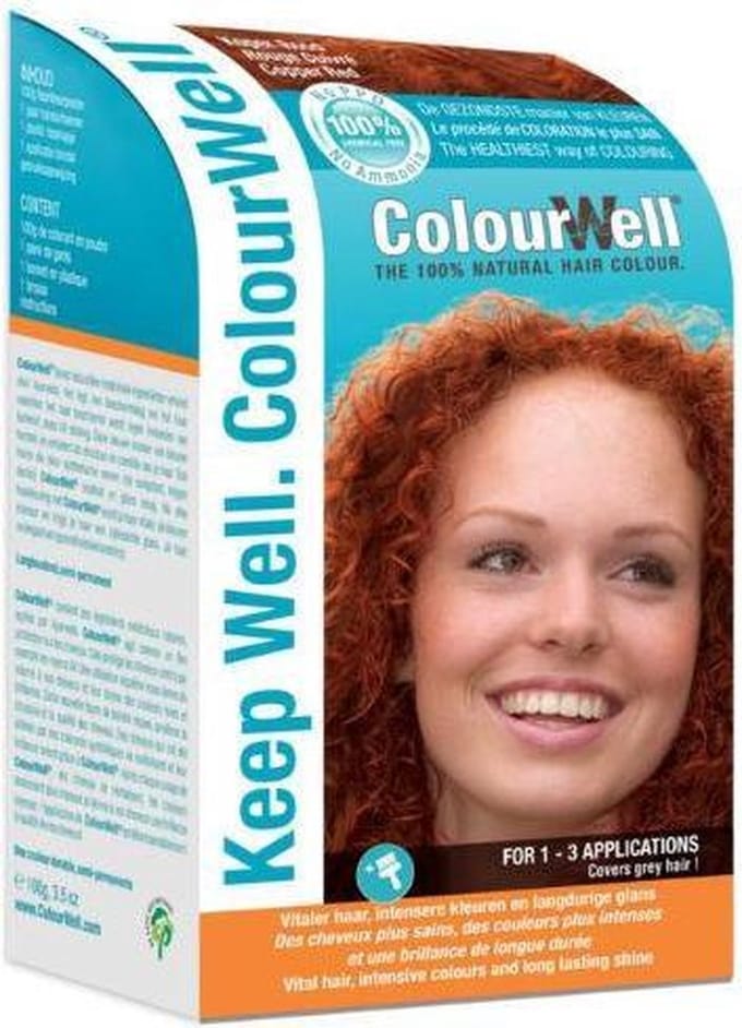Colourwell 100% Natuurlijke haarkleur koper rood 100 Gram