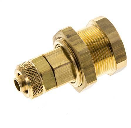 Messing DN 5 Luchtkoppeling Snelkoppeling 6x8 mm Push-On Schotkoppeling Pull-Off - CLS5-NB-B-Q-P-6