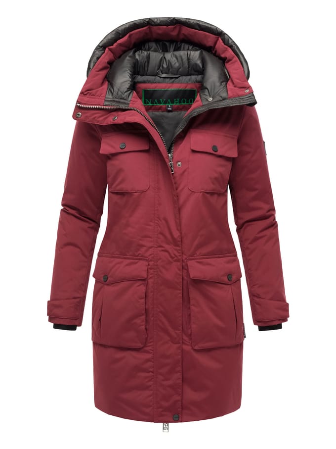 Navahoo Eissturm dames wintermantel met capuchon en fleecevoering