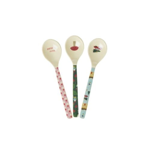 Rice kerst melamine theelepel assorti