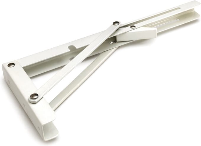 Tafelbladhouder Klapbaar - 50kg - Wit - Inklapbare plankdrager - Klapbare schapdragers