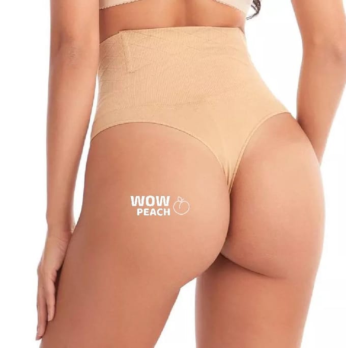 Wow Peach String Shaper Nude Maat L | Thong Shaper | Corrigerend string |Onzichtbare string | String met hoge taille |Shape wear |High waist string |Dames |Correctie ondergoed|Naadloos string |Seamless string |Afslank