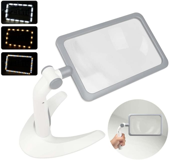 CRLYN® Vergrootglas met Verlichting - Loeplamp - Vergrootspiegel Led - Wit