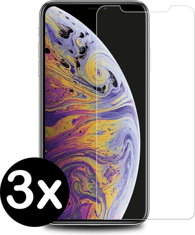 Screenprotector - 3 Stuks - Geschikt voor Apple iPhone 11 Pro Max - Extra Sterk - Beschermglas - Gehard Glas - Tempered Glass - Screen Protector