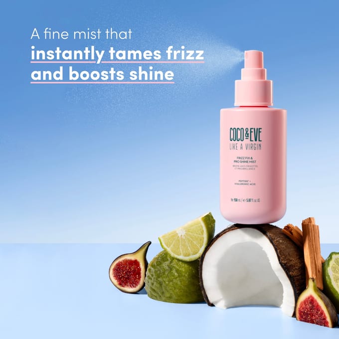 Coco & Eve Like A Virgin Shampoo & Conditioner and Frizz-Fix and Pro Shine Mist Bundle